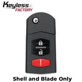 2006-2015 Mazda / 3-Button Flip Key SHELL for BGBX1T478SKE125-01 (AFTERMARKET)