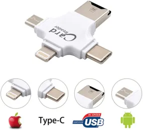 4-In-One Multi-Function Memory Card Reader