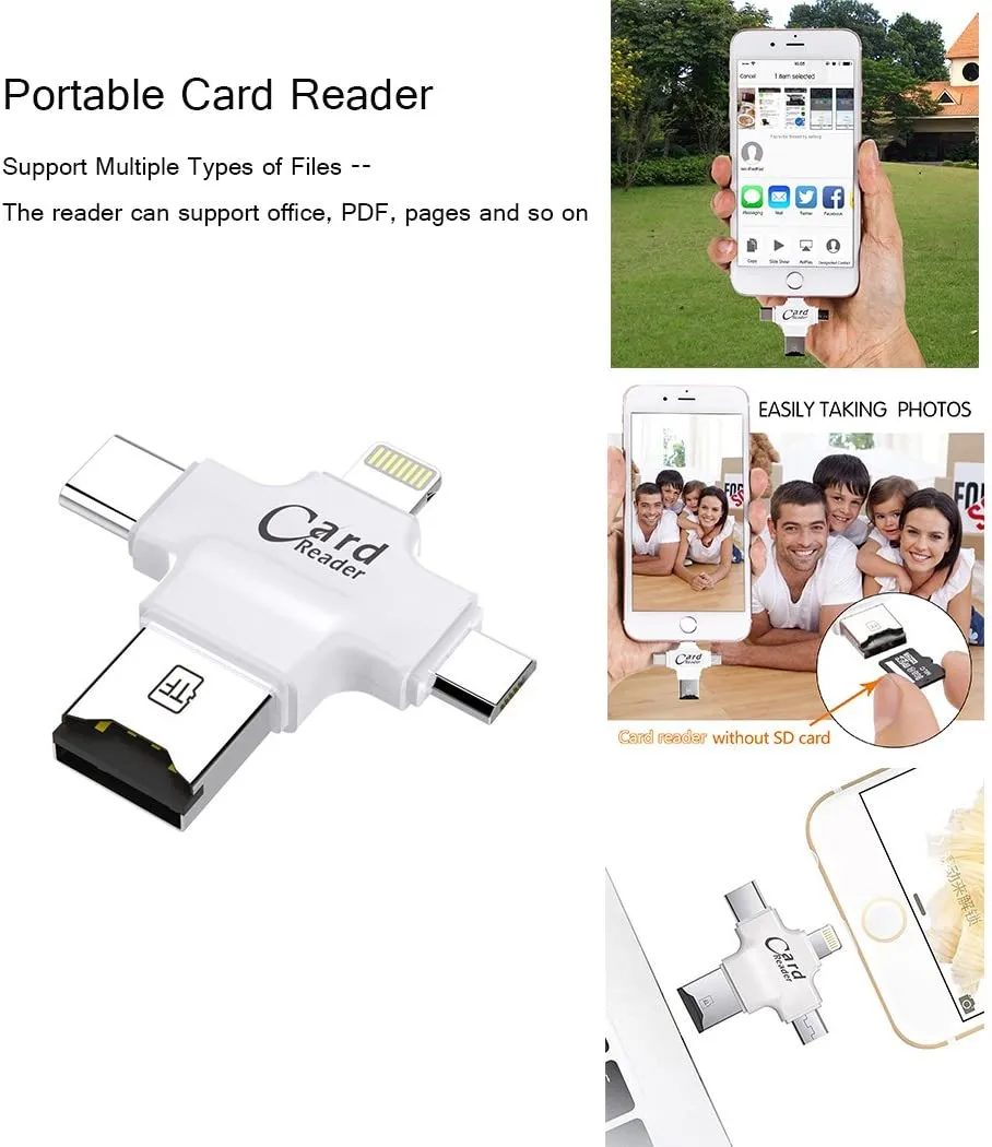 4-In-One Multi-Function Memory Card Reader