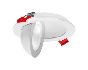 4-inch White Canless Floating Gimbal LED Recessed Downlight Color Select