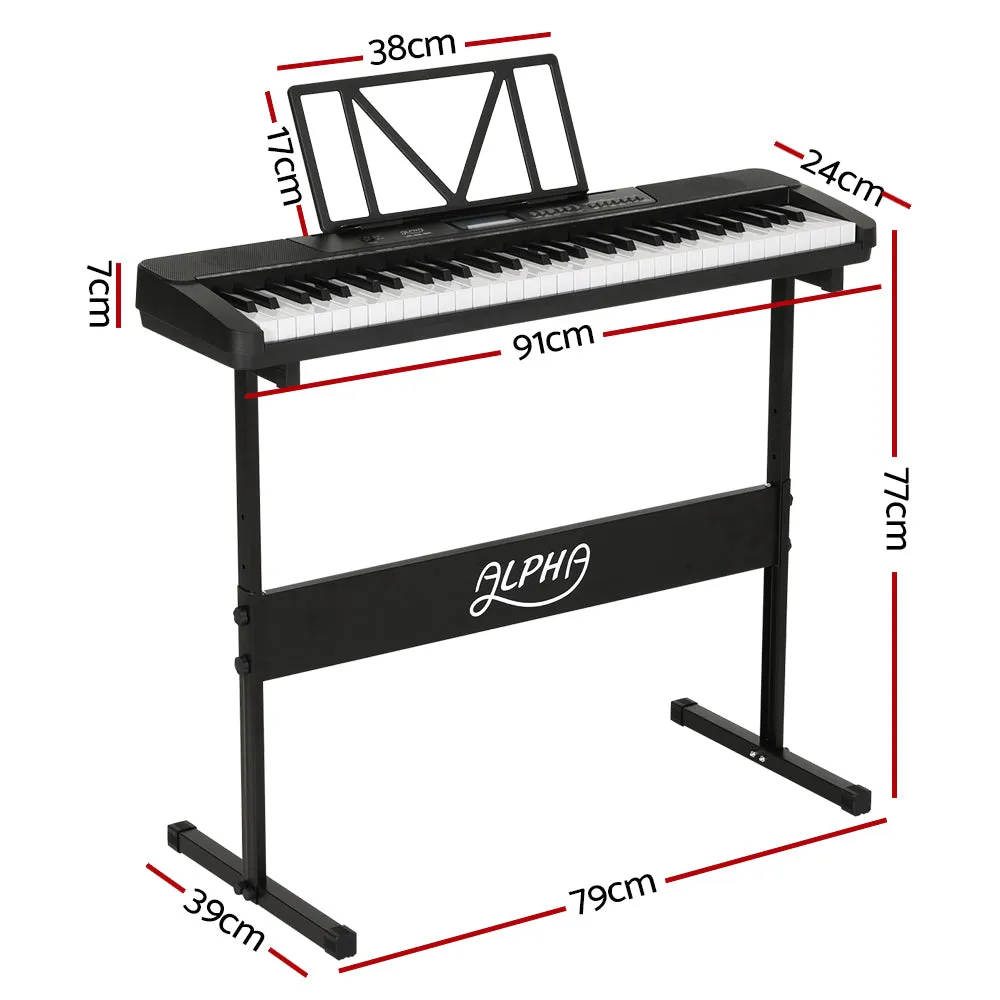 61-Key Touch-Sensitive Electric Piano Keyboard Set, Alpha