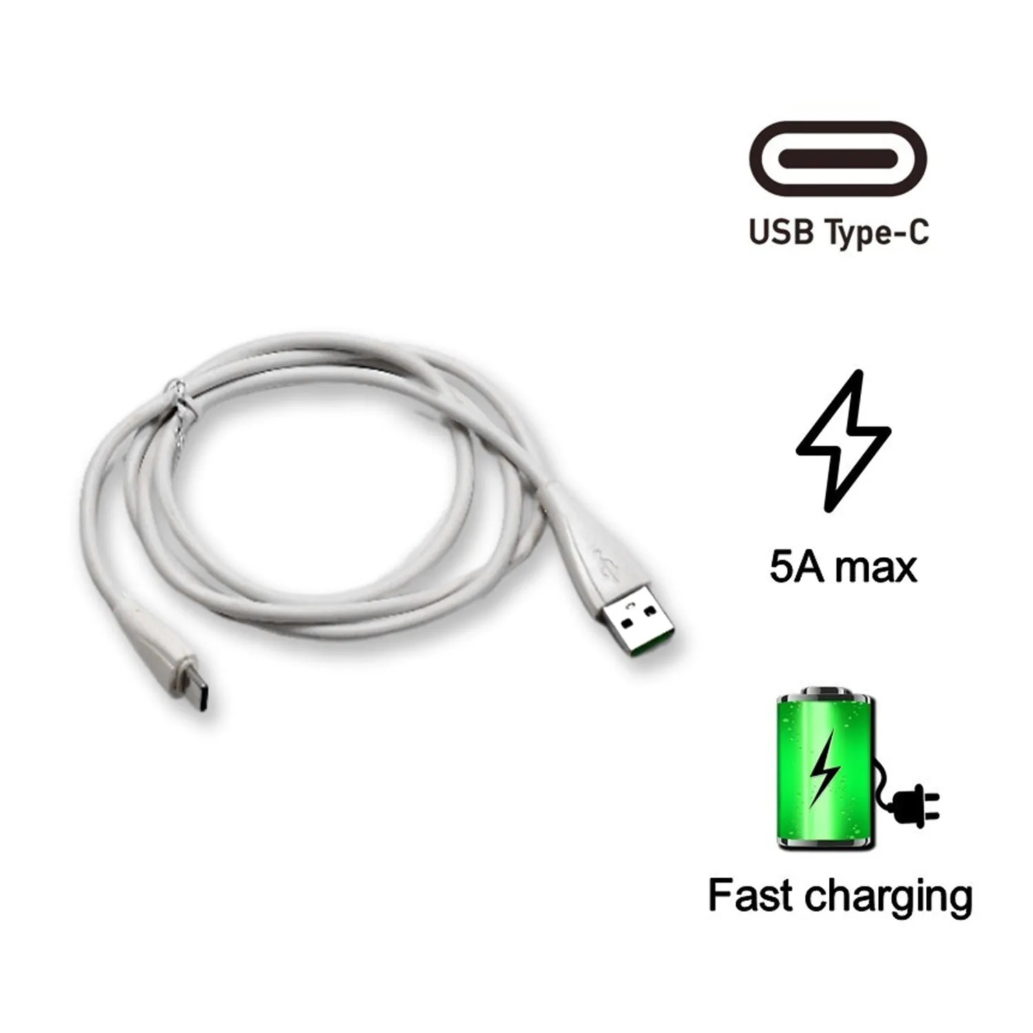 6481 Type C data cable with 2.4Amp Rapid Charging  (1000mm)