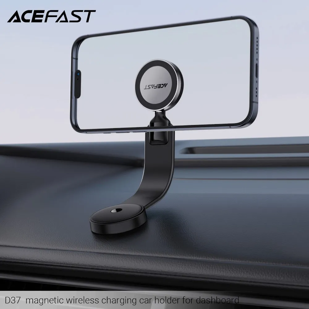 Acefast D37 Magnetic Wireless Charging Car Holder for Dashboard - Black