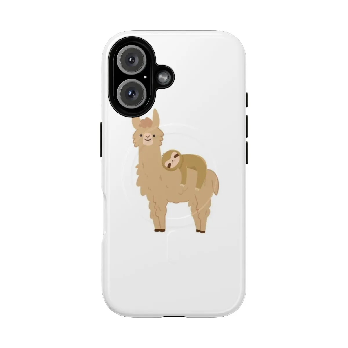 Adorable Sloth Relaxing on a Llama | Magnetic Tough Phone Case