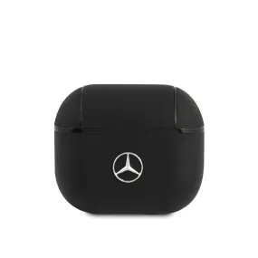 AirPods 3 - Leather Black Metal Logo - Mercedes-Benz-