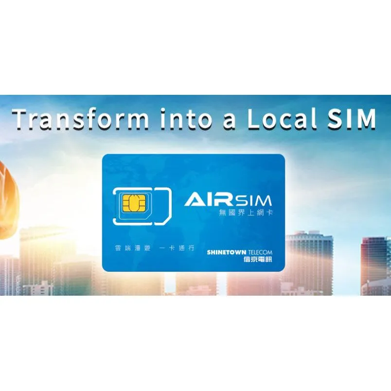 AIRSIM Official Global Roaming Sim Card - Preloaded with RM50 credit