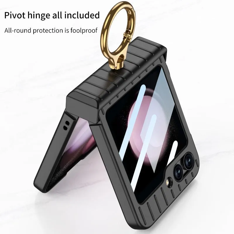 All Ahock-proof Armor Phone Case With Ring Stand For Samsung Galaxy Z Flip 5