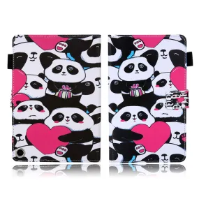 Amazon Fire HD 8 (2020) pattern leather flip case - Pandas