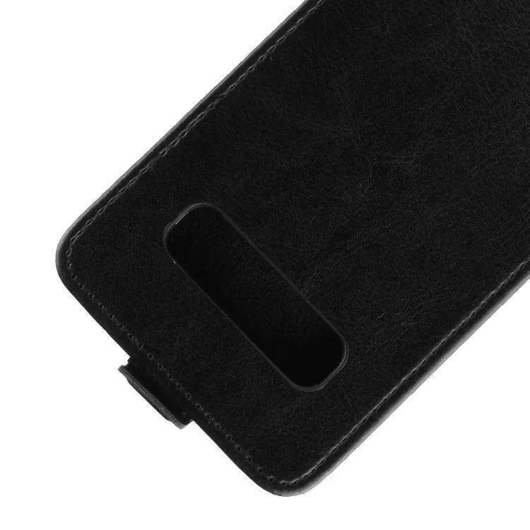 AMZER Vertical Flip Leather Wallet Case for Samsung Galaxy S10  - Black