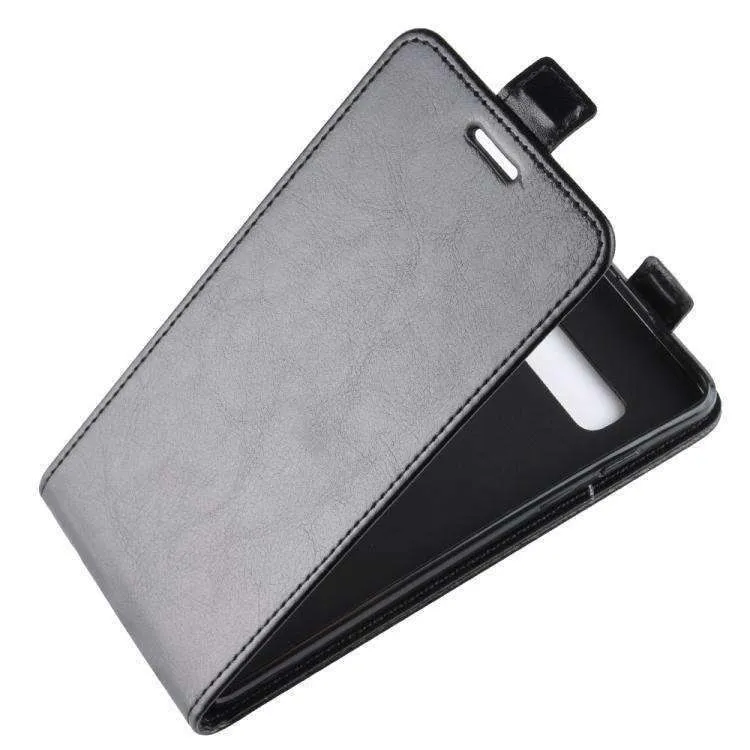 AMZER Vertical Flip Leather Wallet Case for Samsung Galaxy S10  - Black