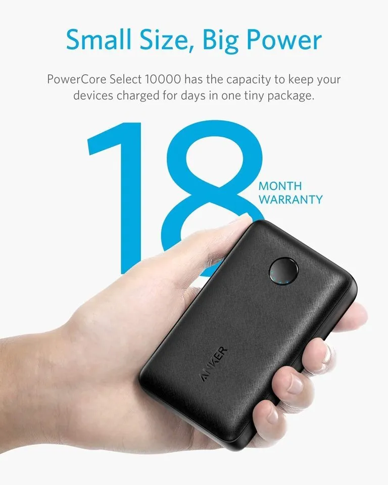 Anker PowerCore Select 10000 mAh Power Bank - A1223H11