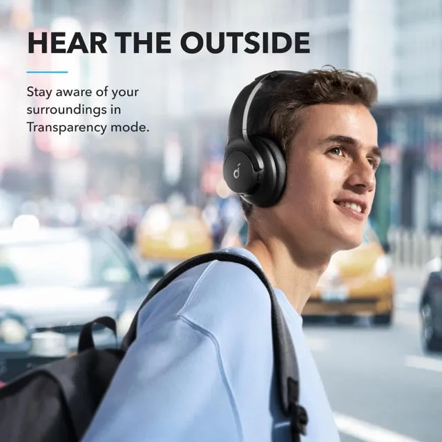 Anker Soundcore Q20i Hybrid Active Noise Cancelling Headphones, Wireless Over-Ear Bluetooth, 40H Long ANC Playtime, Hi-Res Audio, Big Bass, Customize via an App, Transparency Mode (Black)