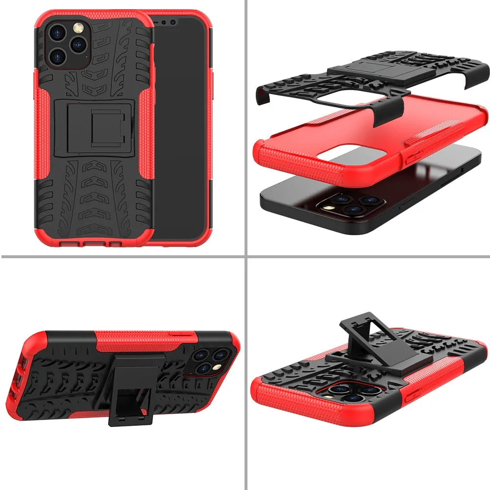 Anti-knock Heavy Duty Armor Silicone Phone Bumper Case For Cover iPhone 12 Mini Case 11 Pro Max SE 2020 SE2 6 6S 7 8 Plus XR XS