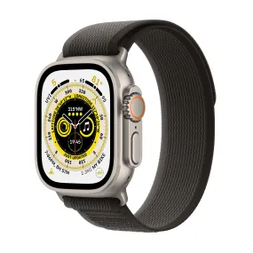 Apple Watch Ultra GPS   Cellular, 49mm Titanium Case with Black/Gray Trail Loop - S/M