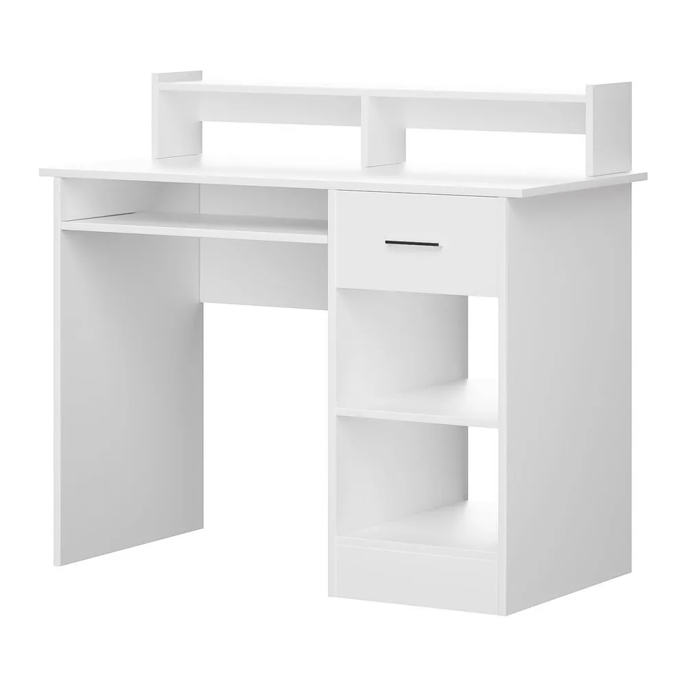 Artiss Computer Desk Shelf Drawer Cabinet White 100cm