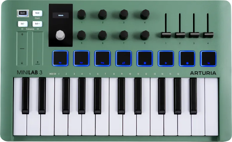 Arturia MINILAB 3 Limited Edition Compact MIDI Controller (Mint Green)