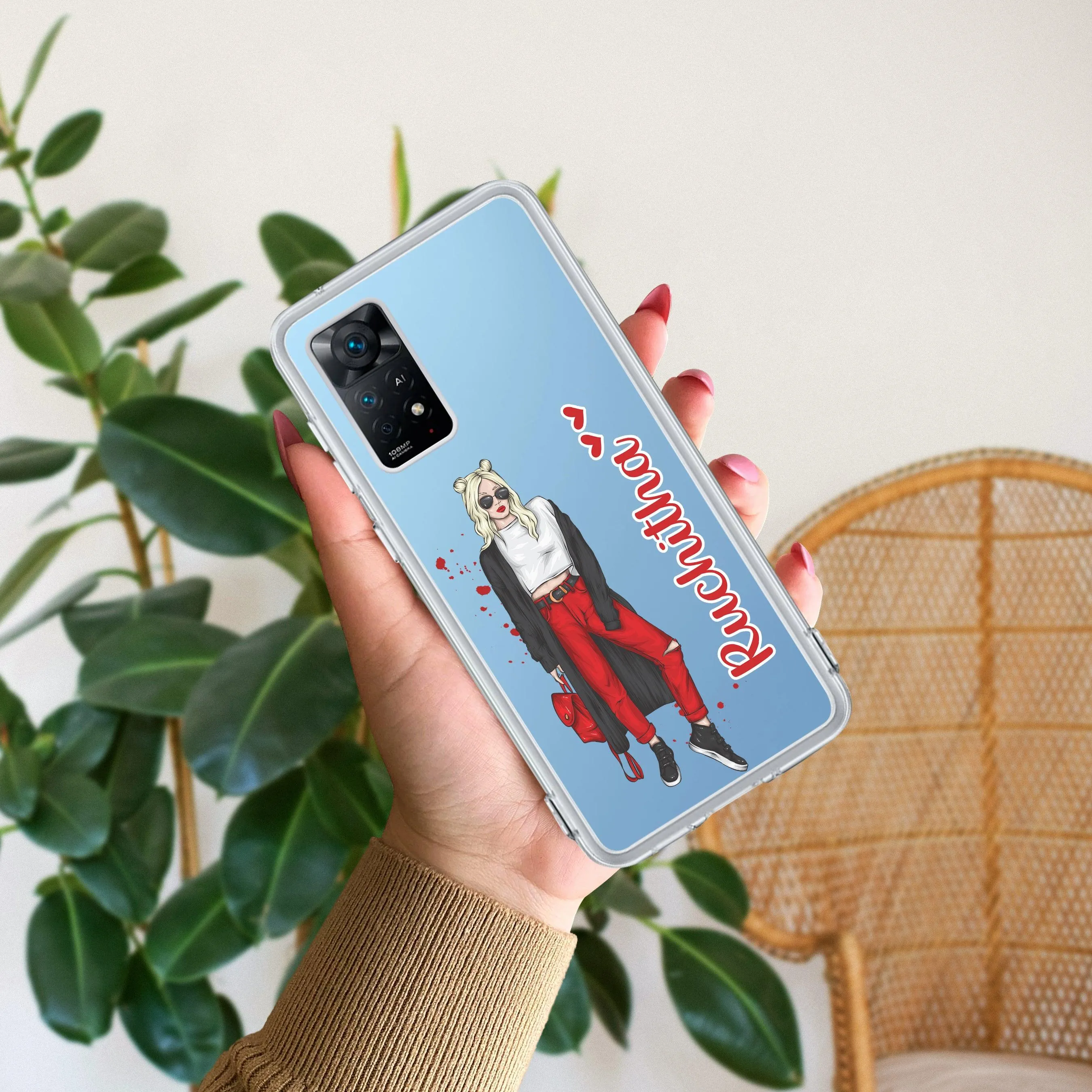 Attitude Girl Customize Transparent Silicon Case For Redmi/Xiaomi