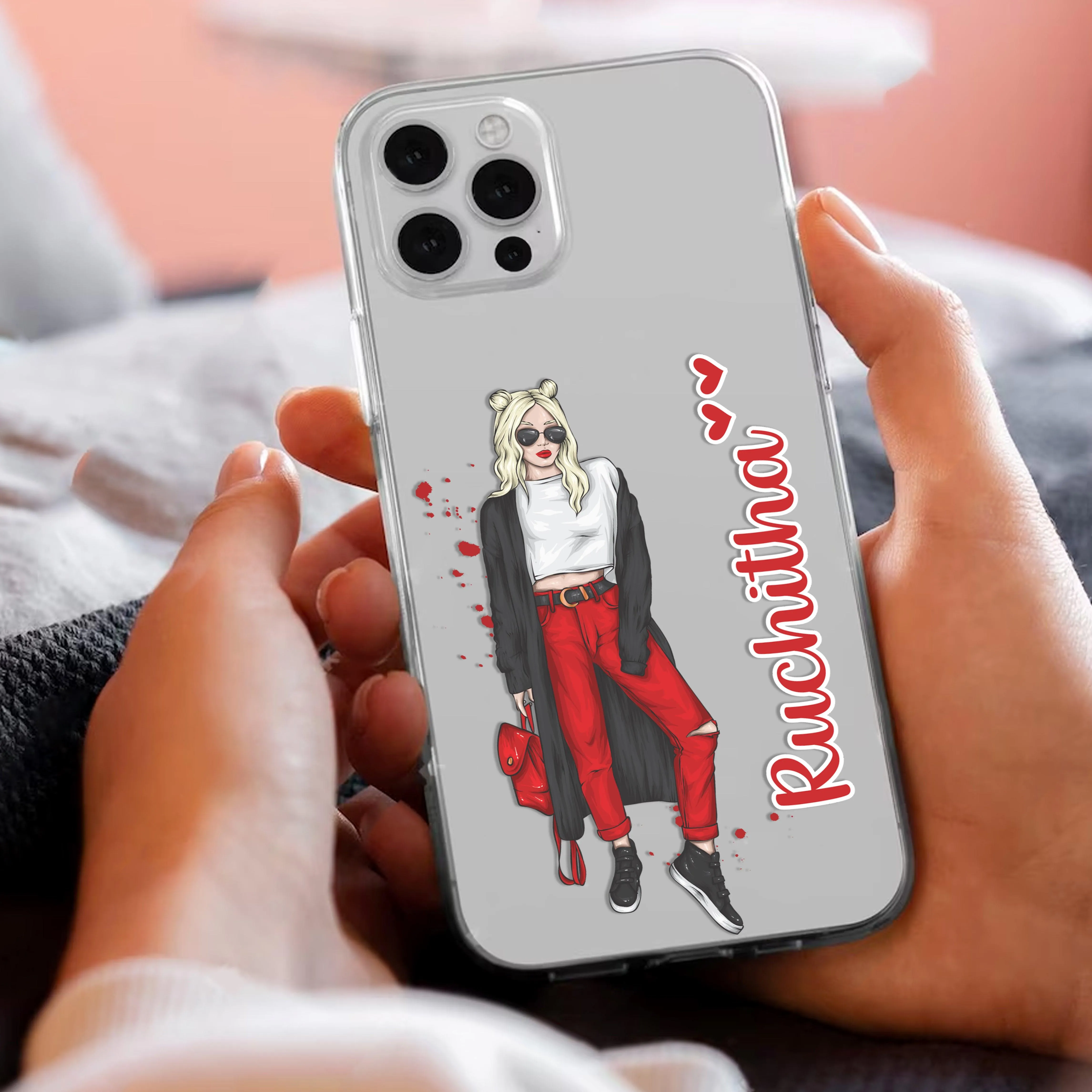 Attitude Girl Customize Transparent Silicon Case For Redmi/Xiaomi