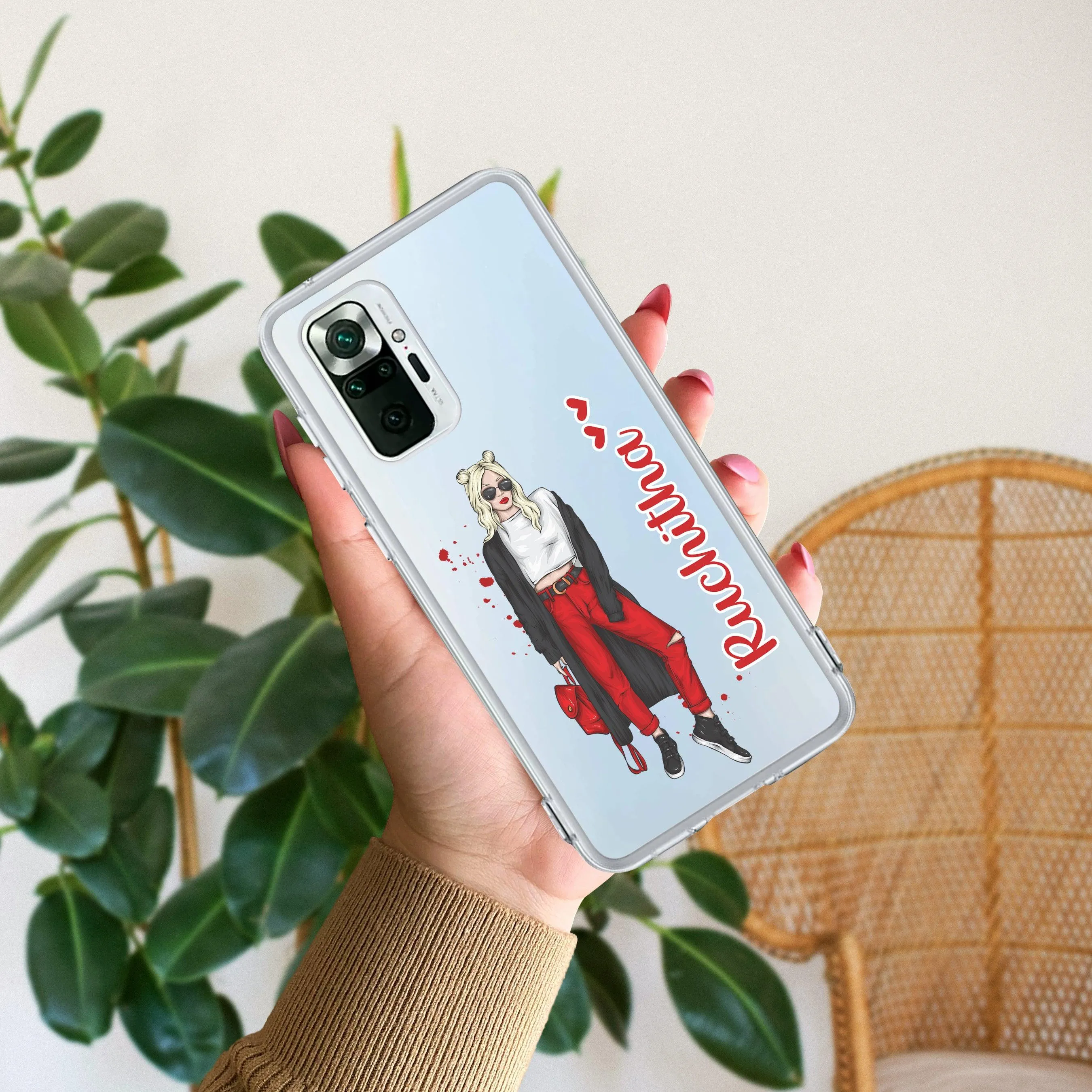 Attitude Girl Customize Transparent Silicon Case For Redmi/Xiaomi