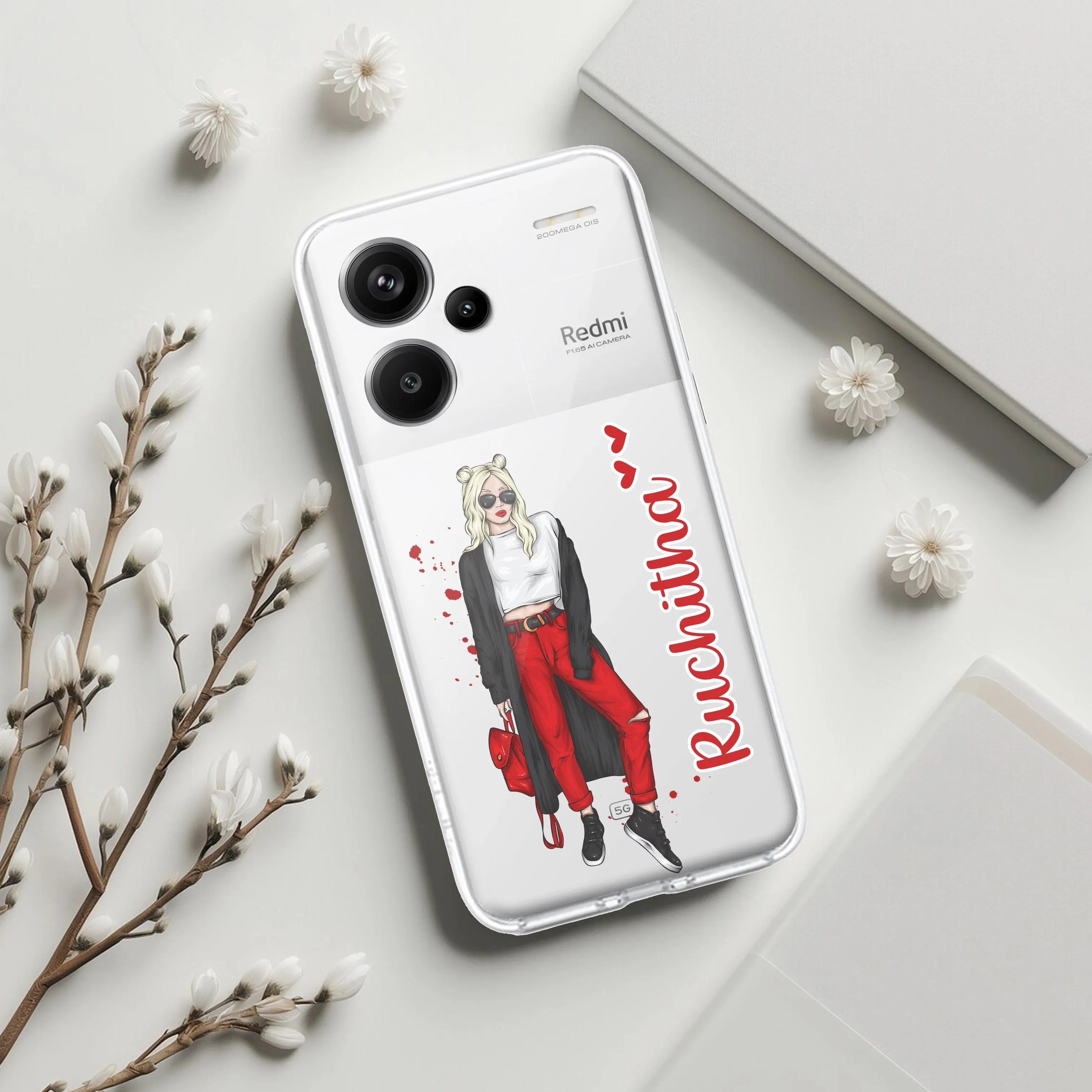 Attitude Girl Customize Transparent Silicon Case For Redmi/Xiaomi