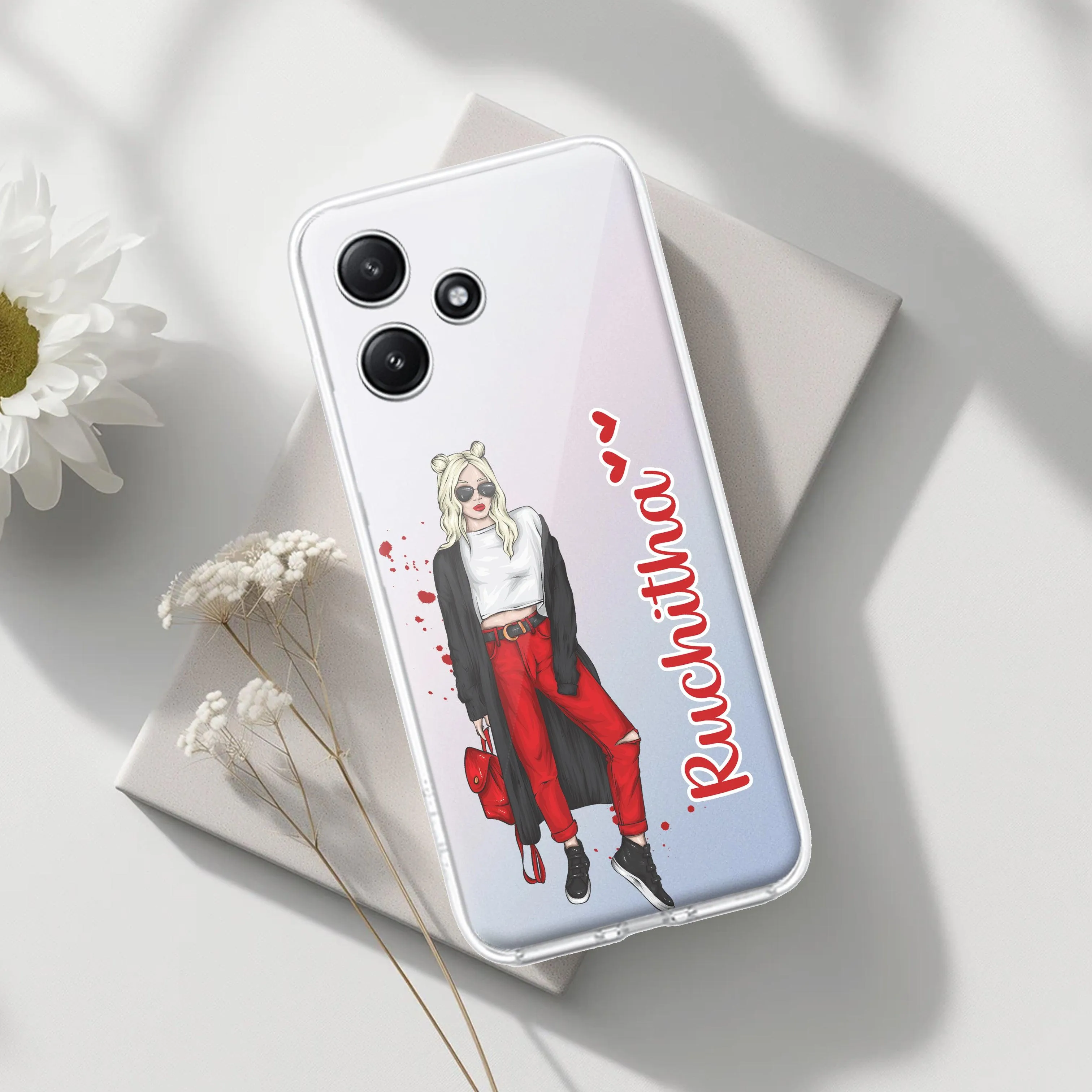 Attitude Girl Customize Transparent Silicon Case For Redmi/Xiaomi