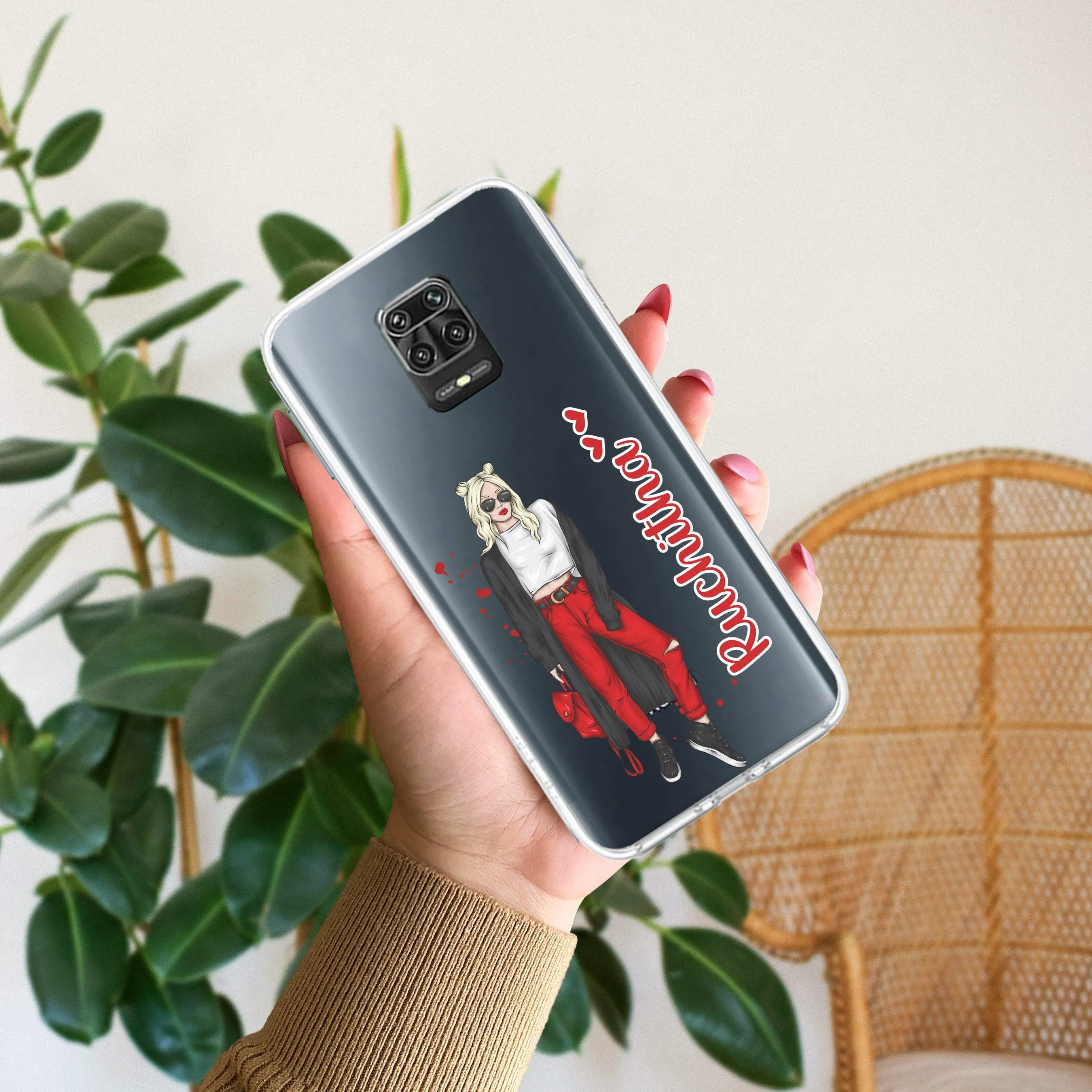 Attitude Girl Customize Transparent Silicon Case For Redmi/Xiaomi