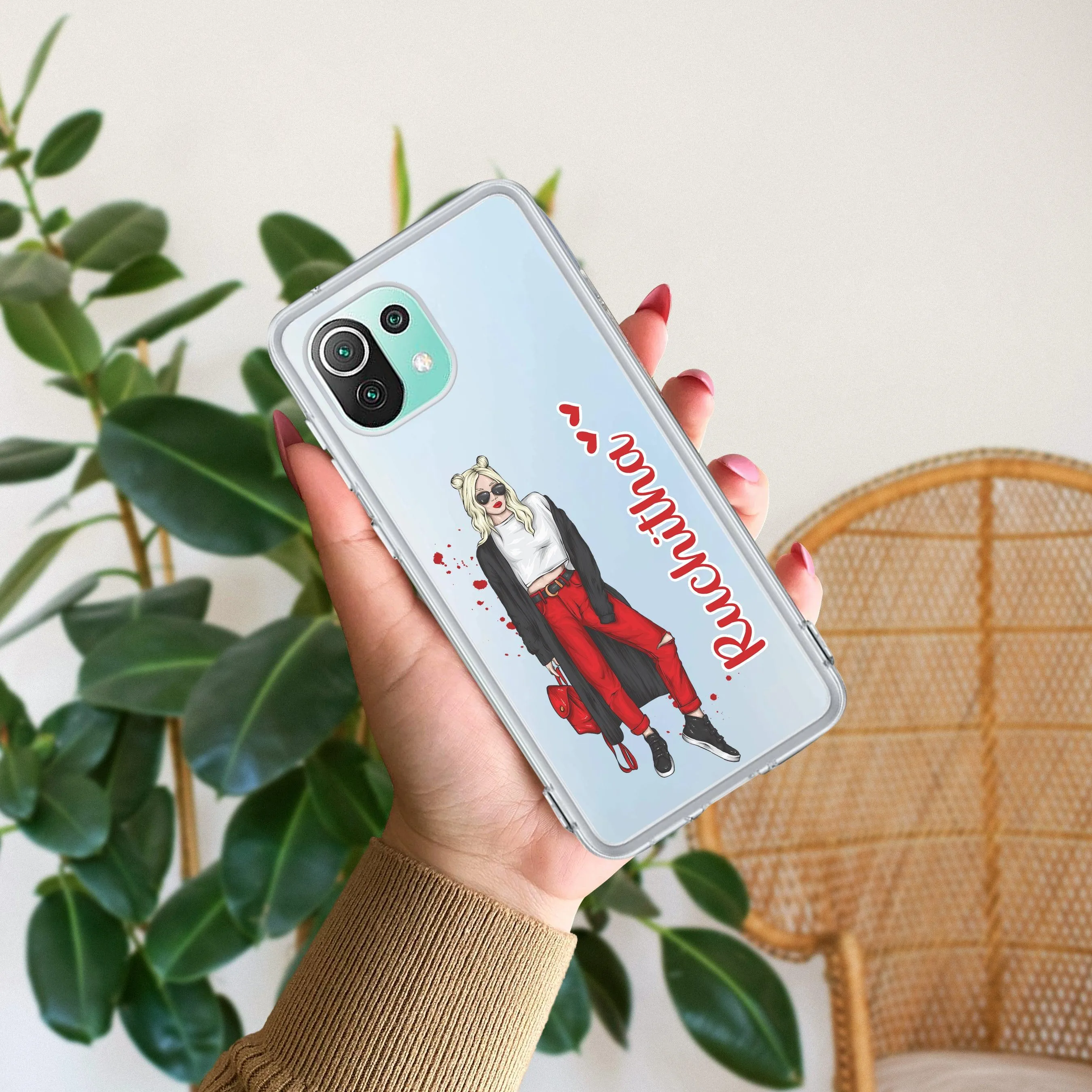 Attitude Girl Customize Transparent Silicon Case For Redmi/Xiaomi