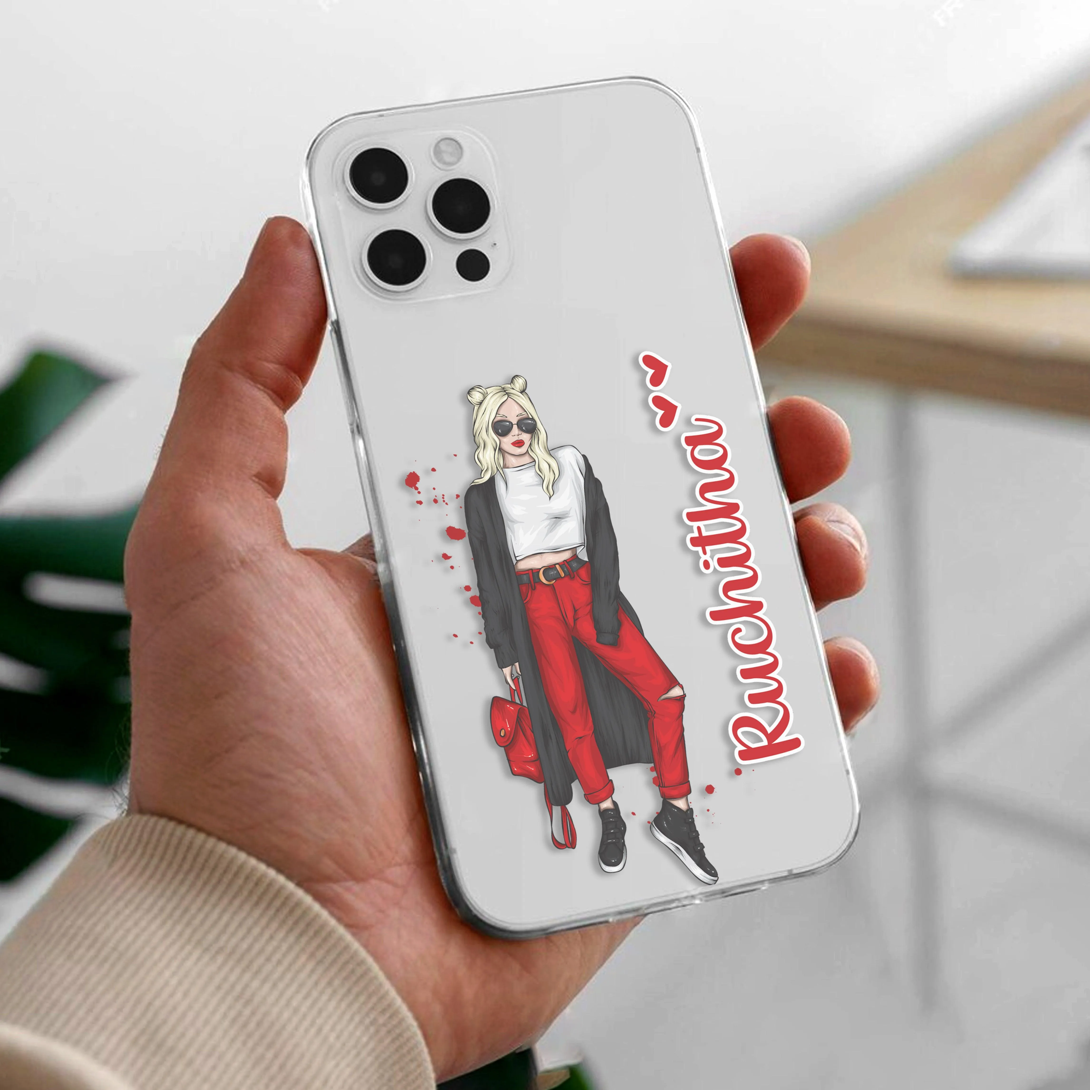 Attitude Girl Customize Transparent Silicon Case For Redmi/Xiaomi