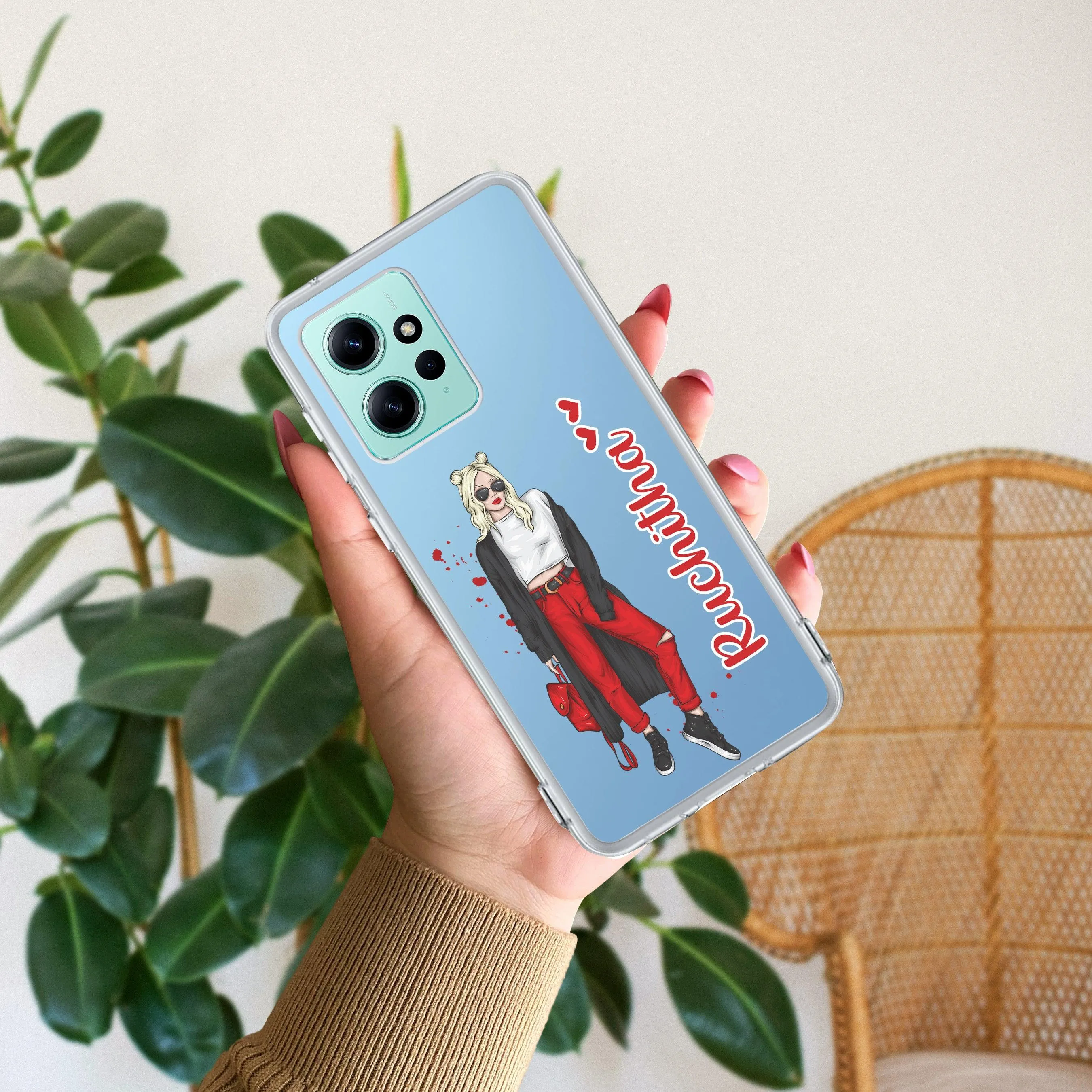 Attitude Girl Customize Transparent Silicon Case For Redmi/Xiaomi