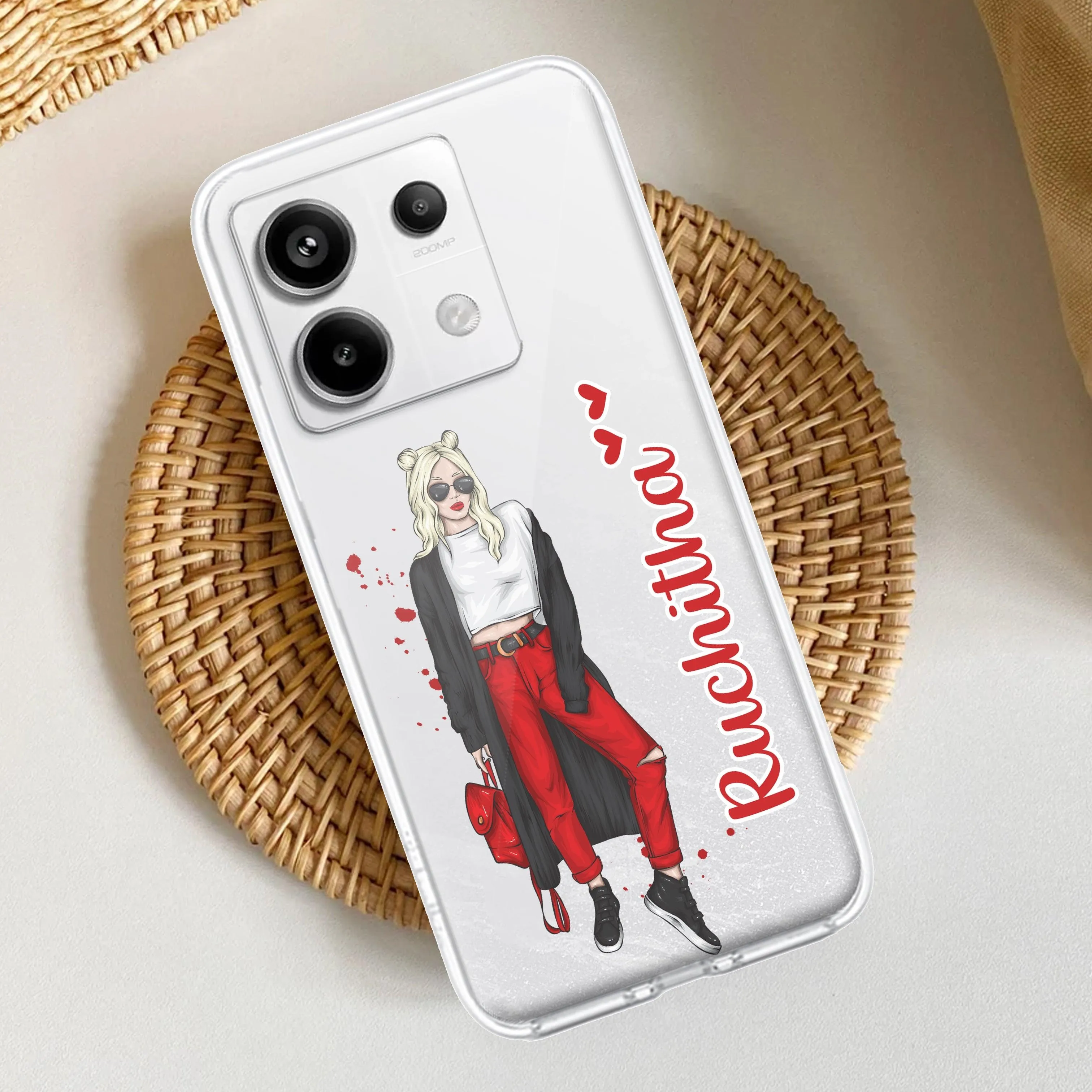 Attitude Girl Customize Transparent Silicon Case For Redmi/Xiaomi