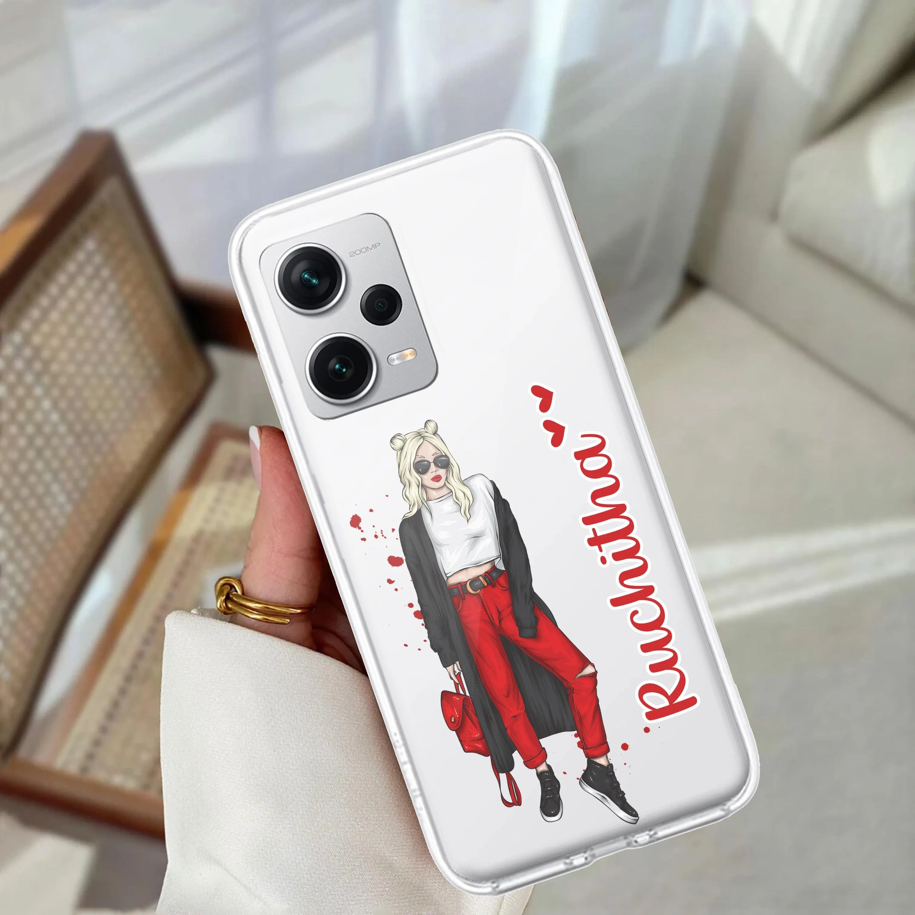 Attitude Girl Customize Transparent Silicon Case For Redmi/Xiaomi