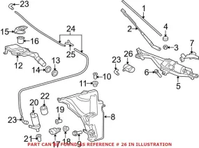 Audi Windshield Washer Nozzle – Front Passenger Side 8T0955988B