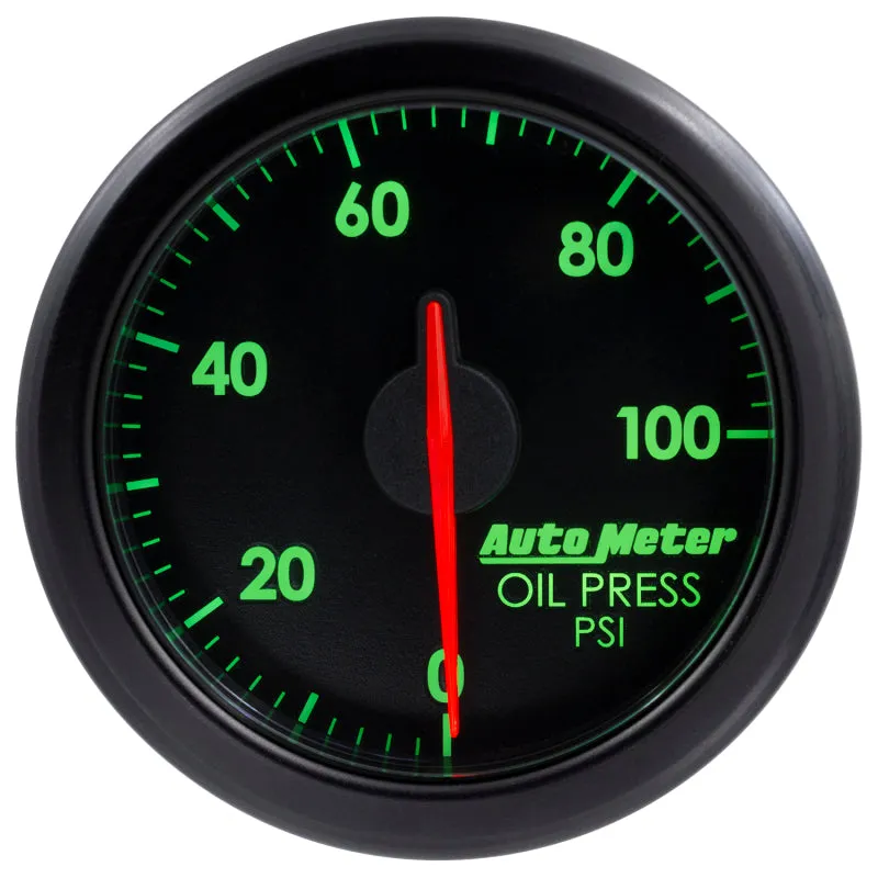 Autometer Airdrive 2-1/6in Oil Pressure Gauge 0-100 PSI - Black