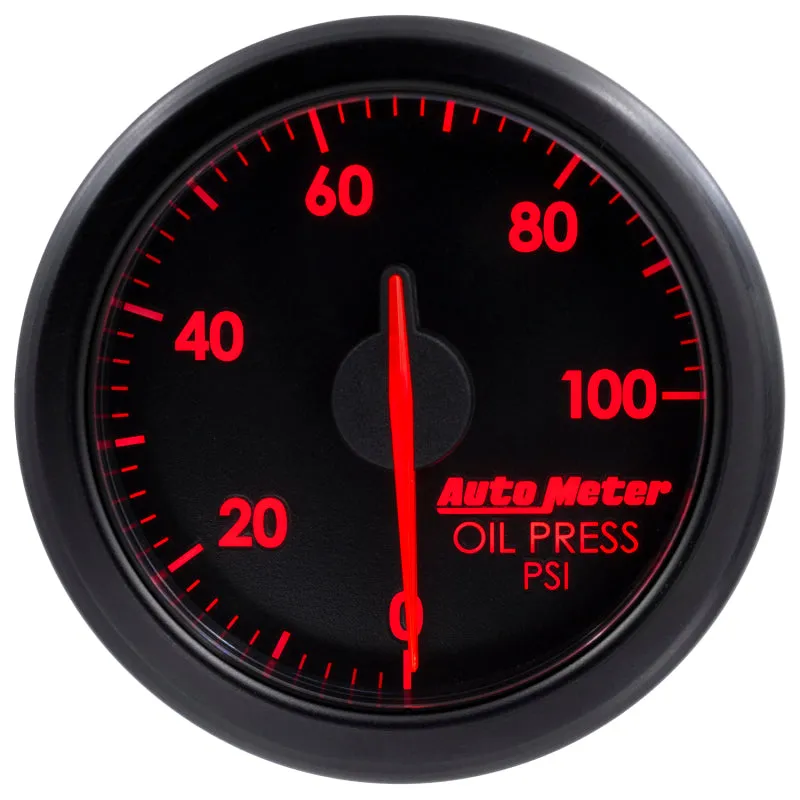 Autometer Airdrive 2-1/6in Oil Pressure Gauge 0-100 PSI - Black