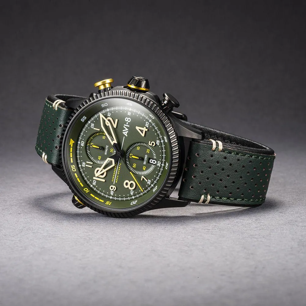 AVI-8 Men's Green Hawker Hunter Chronograph Watch AV-4080-03