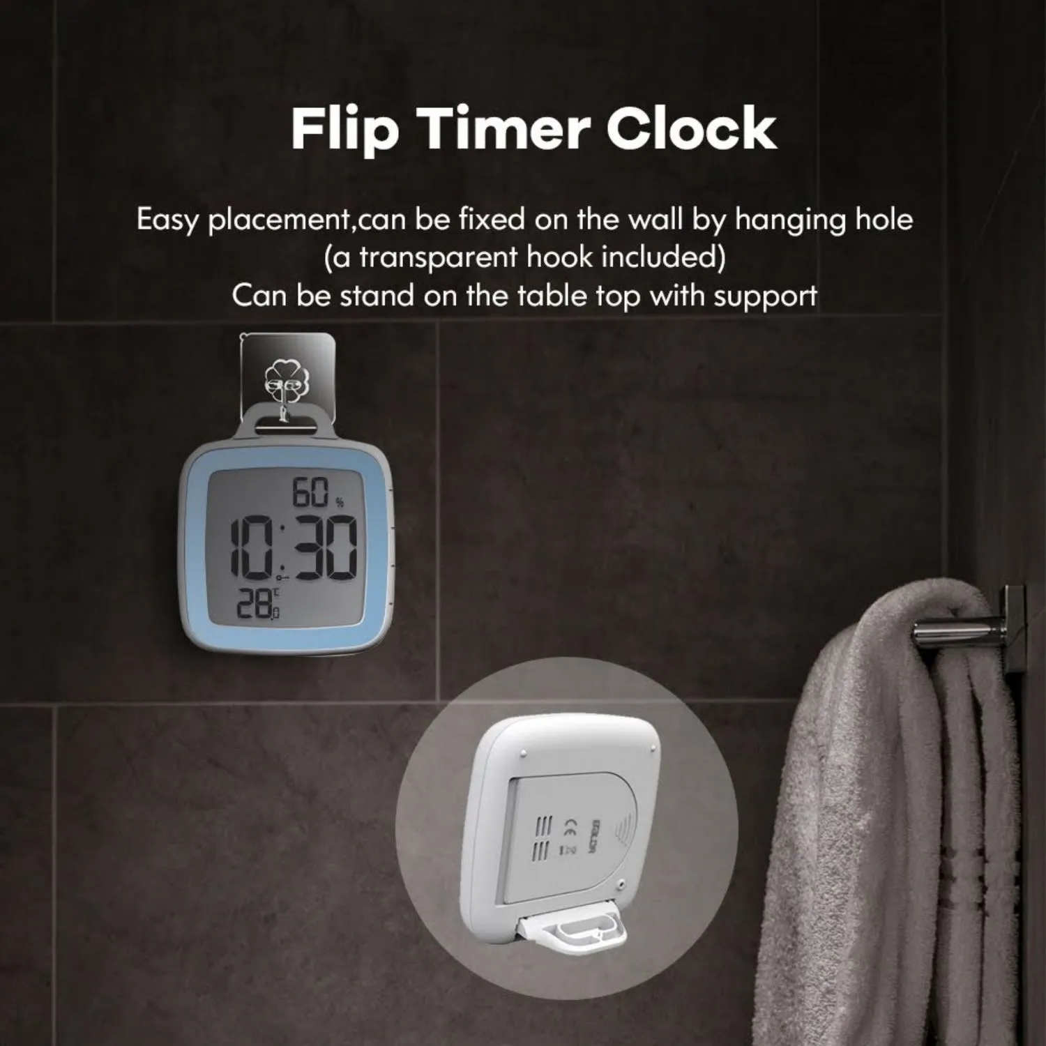 BALDR Digital Shower Clock with Timer