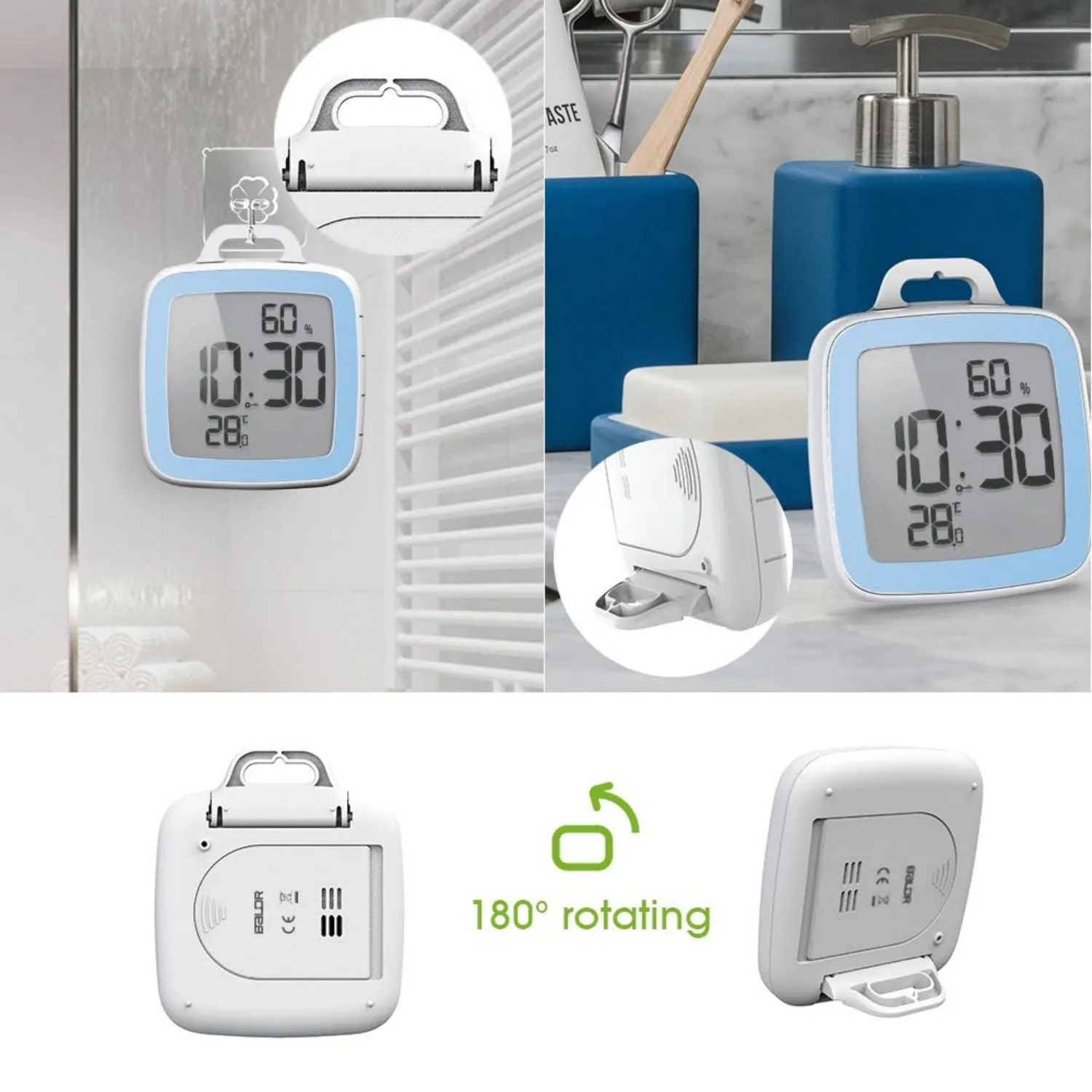 BALDR Digital Shower Clock with Timer