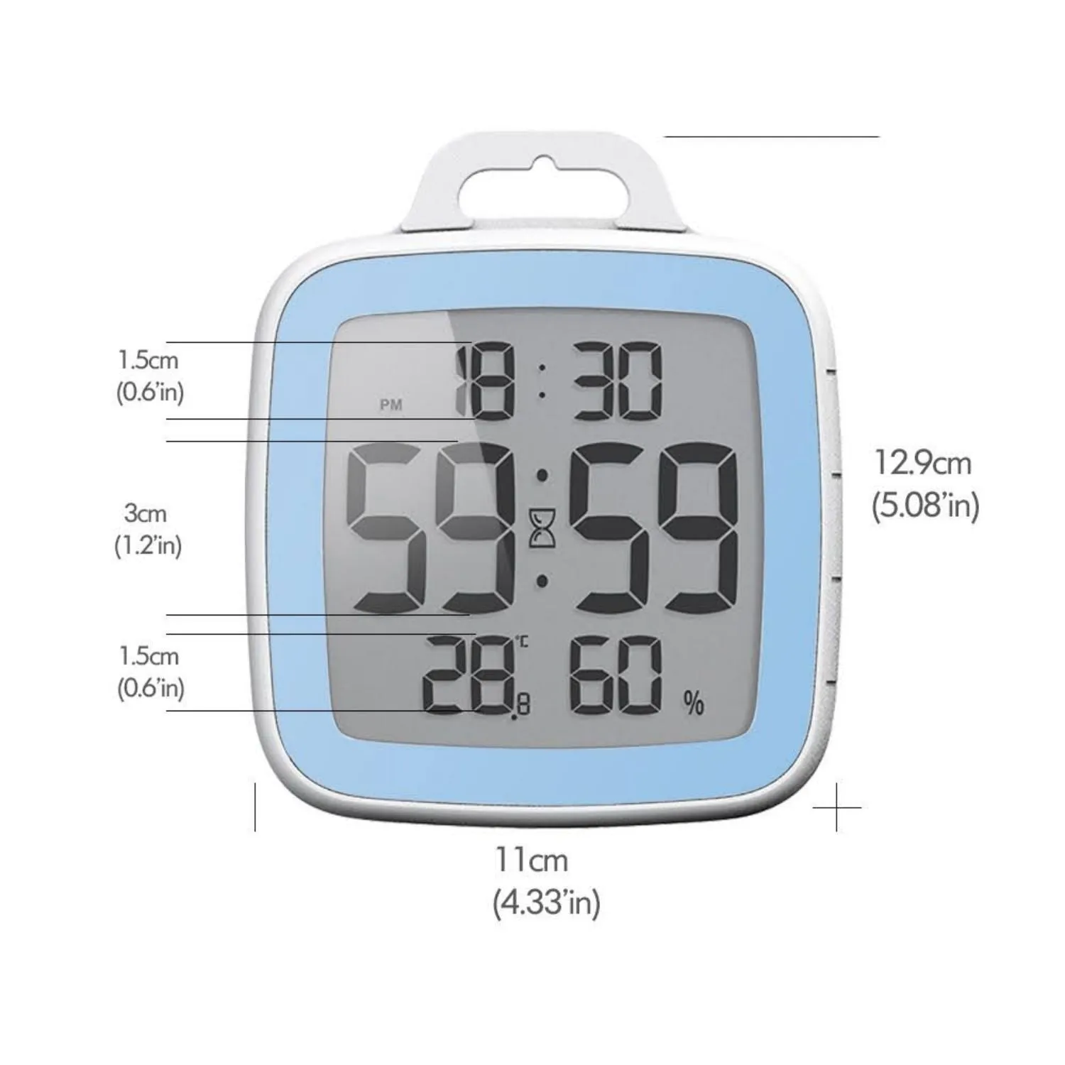 BALDR Digital Shower Clock with Timer