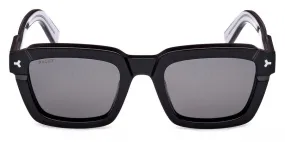 Bally Men's Smoke Grey Rectangular Sunglasses