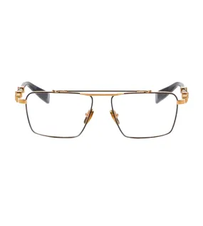 Balmain Unisex Crystal grey Oval Optical Frame