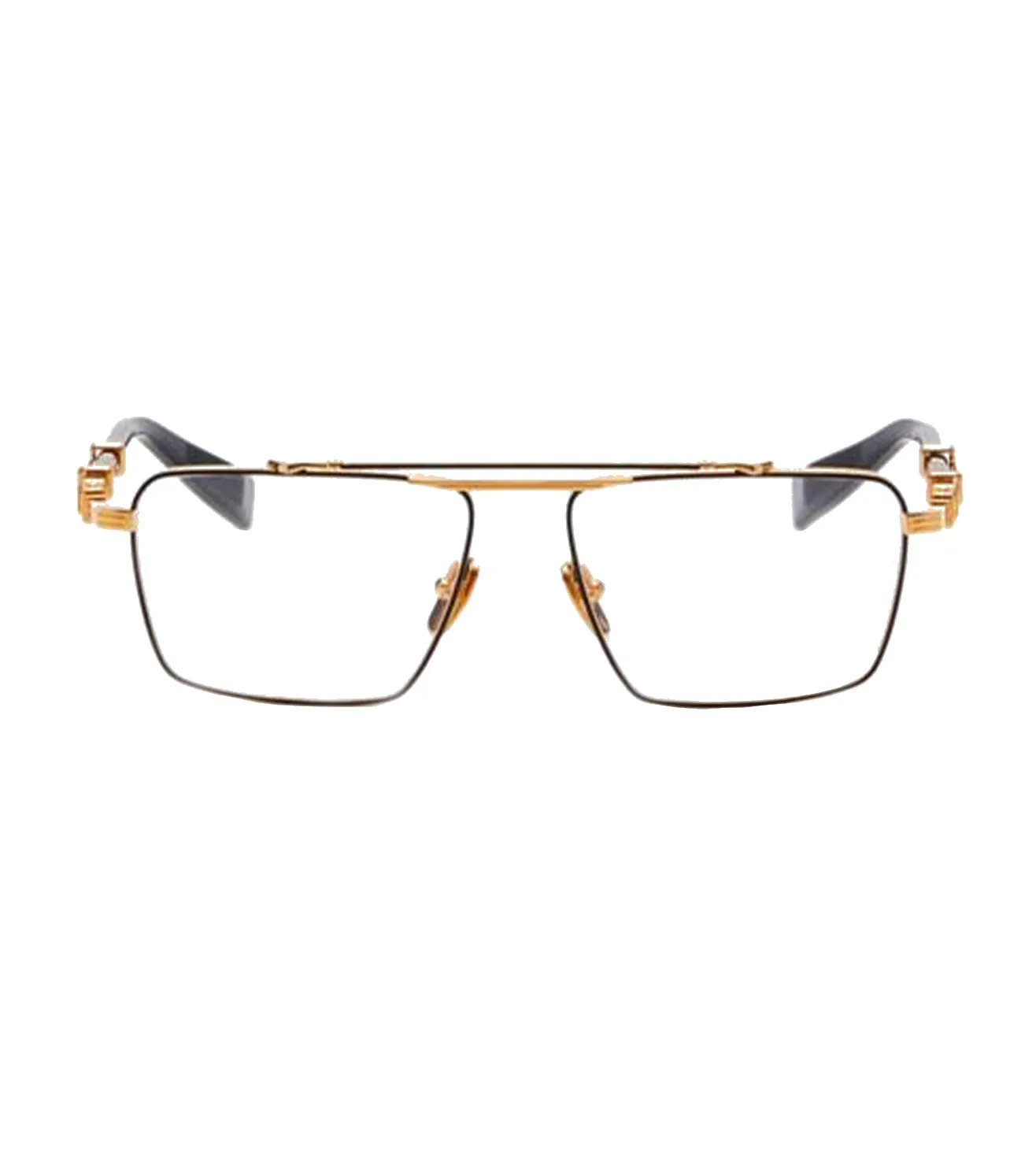 Balmain Unisex Crystal grey Oval Optical Frame