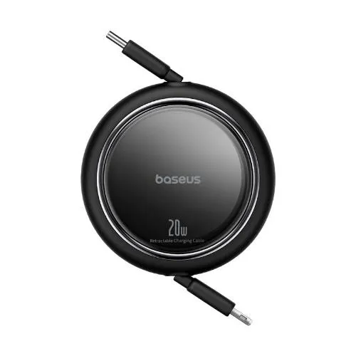 Baseus Free2Pull Retractable Charging Cable USB-C to Ip, 20Watts, 1Mm, Cluster Black