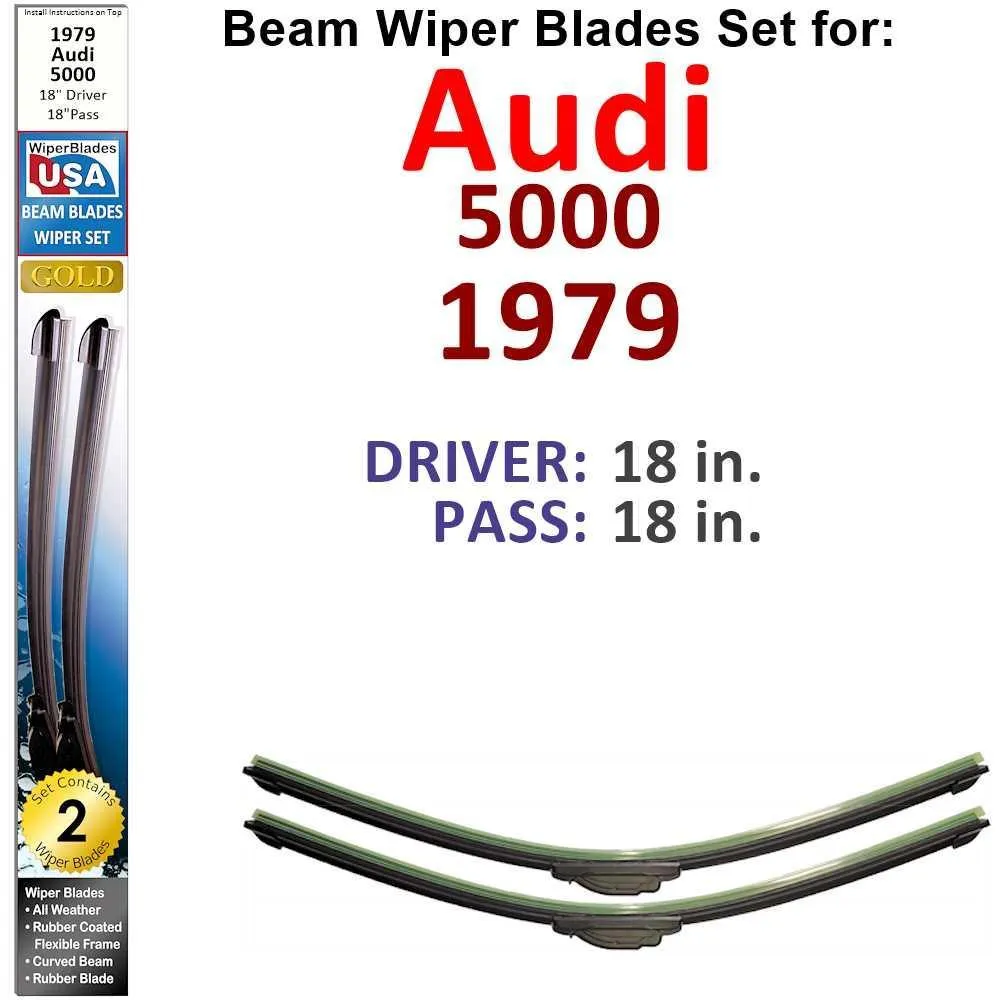 Beam Wiper Blades for 1979 Audi 5000 (Set of 2)