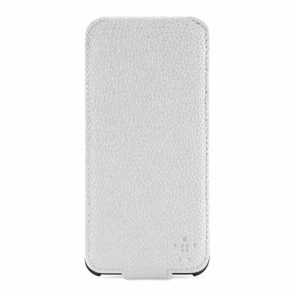 Belkin White PU Leather Folio with Snap Closure for iPhone 5 5S SE F8W100vfC03