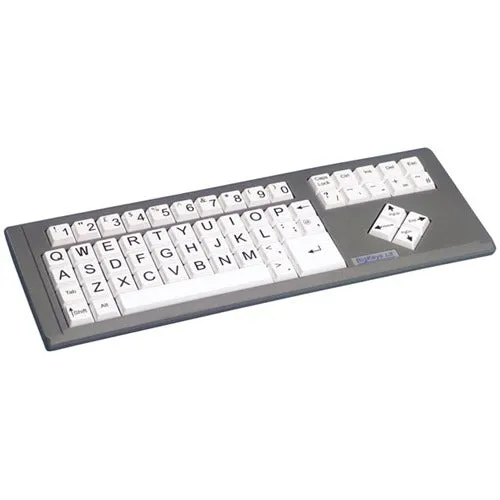 BigKeys LX Large Key Keyboard with White Keys and Upper Case QWERTY Layout