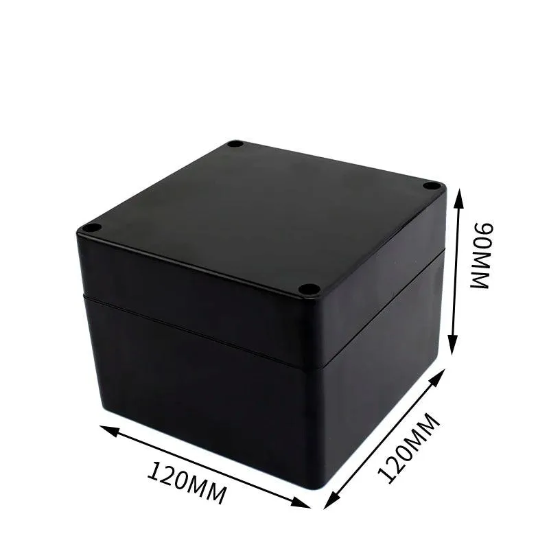 Black Box Outdoor Waterproof Case Plastic Box Electronic Project Case Instrument Waterproof Junction Box Housing