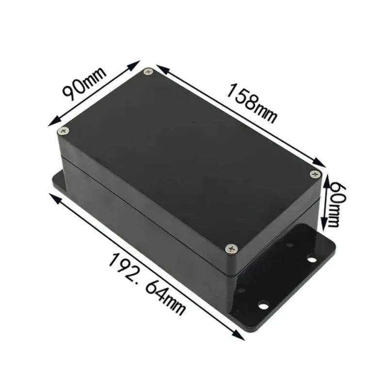 Black Box Outdoor Waterproof Case Plastic Box Electronic Project Case Instrument Waterproof Junction Box Housing