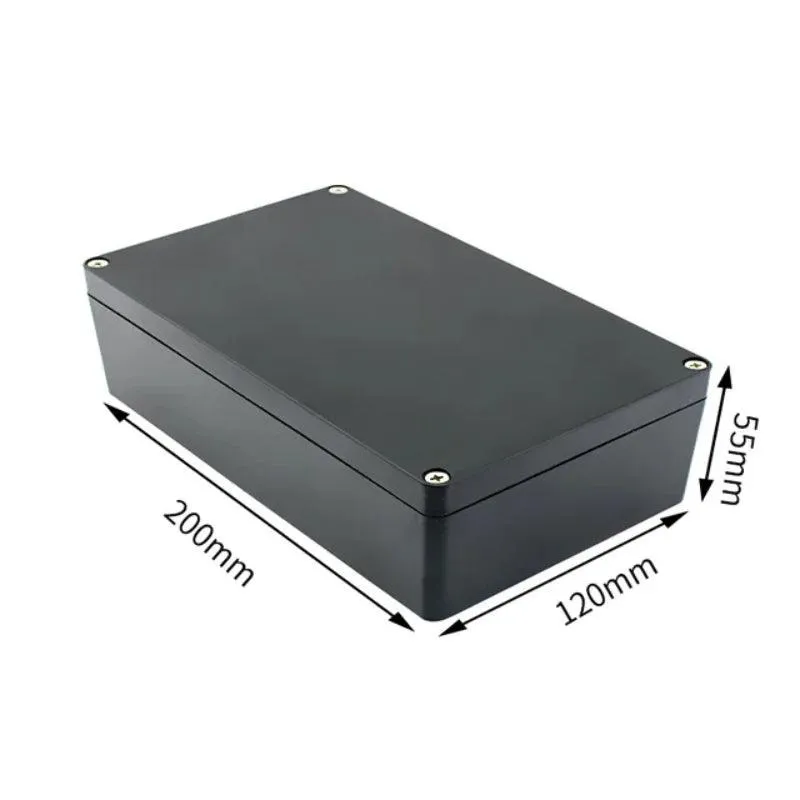 Black Box Outdoor Waterproof Case Plastic Box Electronic Project Case Instrument Waterproof Junction Box Housing