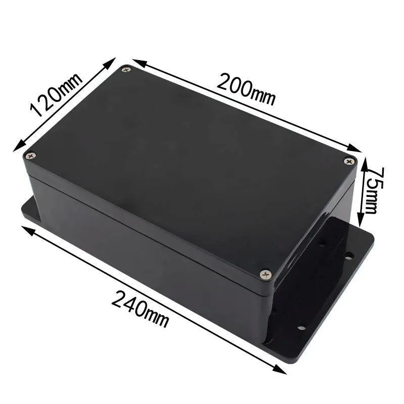 Black Box Outdoor Waterproof Case Plastic Box Electronic Project Case Instrument Waterproof Junction Box Housing