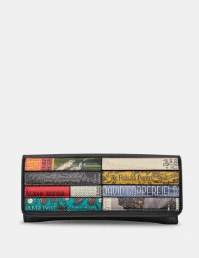 Black Charles Dickens Bookworm Flap Over Glasses Case